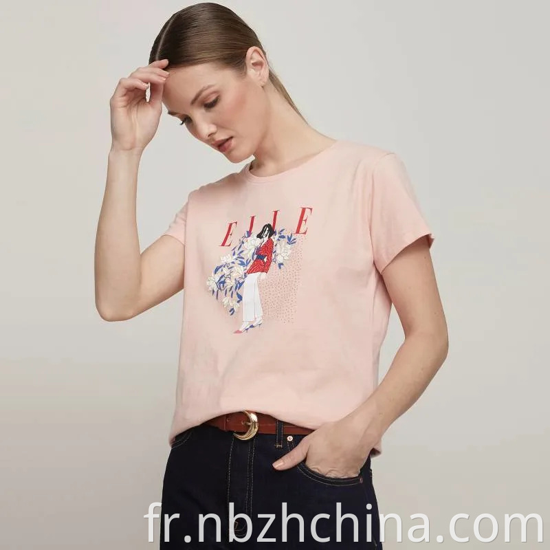 Womens Fashion Printed Short Sleeve T-Shirt